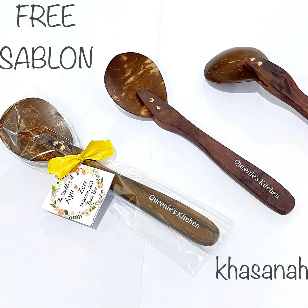 Souvenir sendok batok / tempurung custom sablon isi 50pcs - Shop ...
