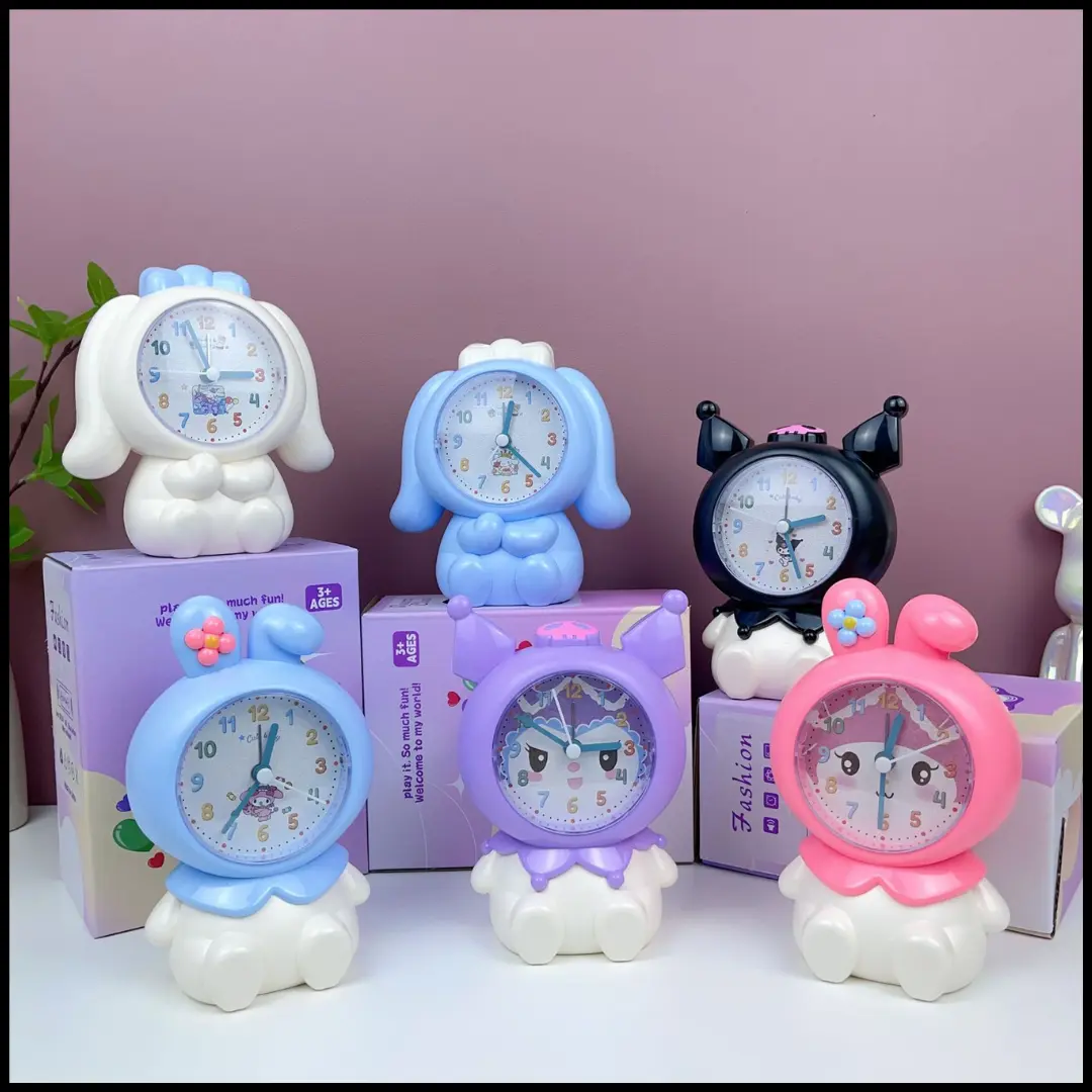 Đồng Hồ Báo Thức Kuromi Đáng Yêu - Hoạ Tiết Hoạt Hình