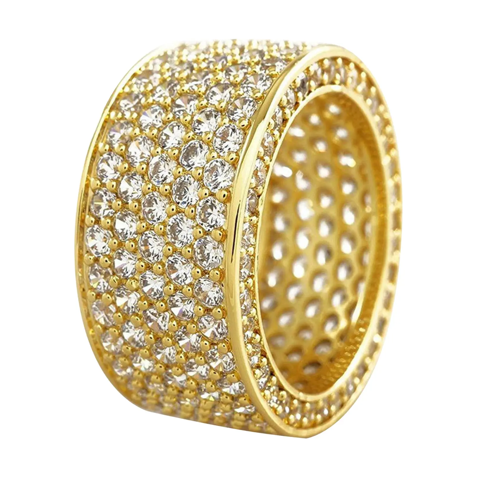 New Copper Plate Inlaid Ring for Men and Women