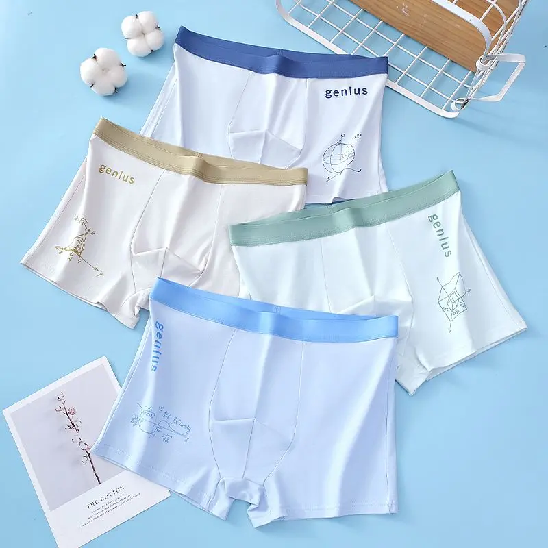 Boys' Cotton Underwear - Breathable Boxer Briefs for Teenagers, Perfect for School and Daily Comfort