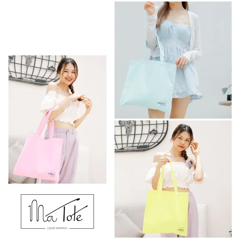 Túi tote vải chống nước Louis Montini (ma tote) CVR001 Bag Nhung 4