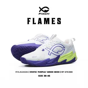 PROMO !!! Sepatu Voli Fixch Flames/1FVL452A026/White/Purple