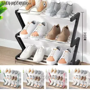 SHENAR RAK SEPATU ZIGZAG 4 SUSUN / RAK SEPATU 3 DAN 4 SUSUN SERBAGUNA MINIMALIS / RAK SEPATU 4 TINGKAT / RAK SEPATU 3 TINGKAT / RAK SANDAL 4 DAN 3 SUSUN / RAK SUSUN MULTIFUNGSI, SHENARCORNER168