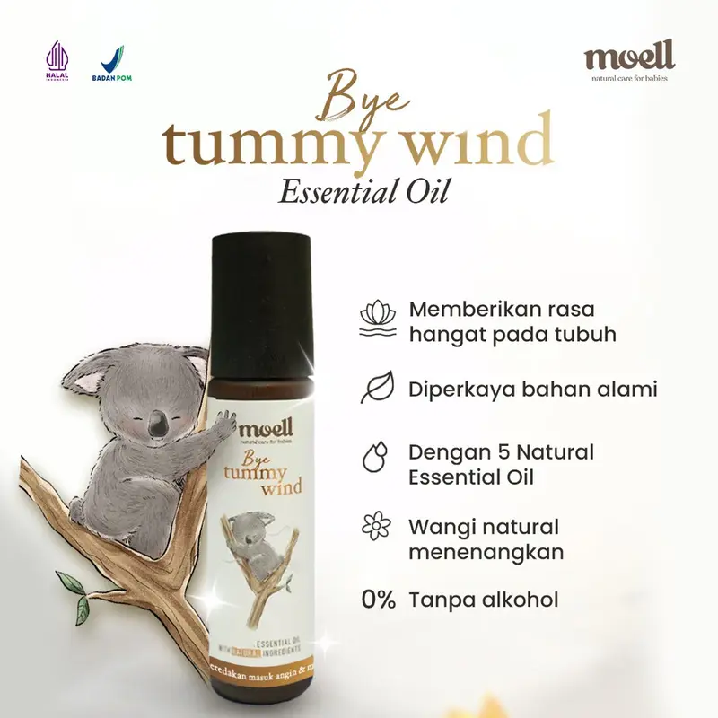 Moell Bye Natural Essential Oil Stuffy Nose First Care Fit Me Calm Me Tummy Wind Bug Bites 6