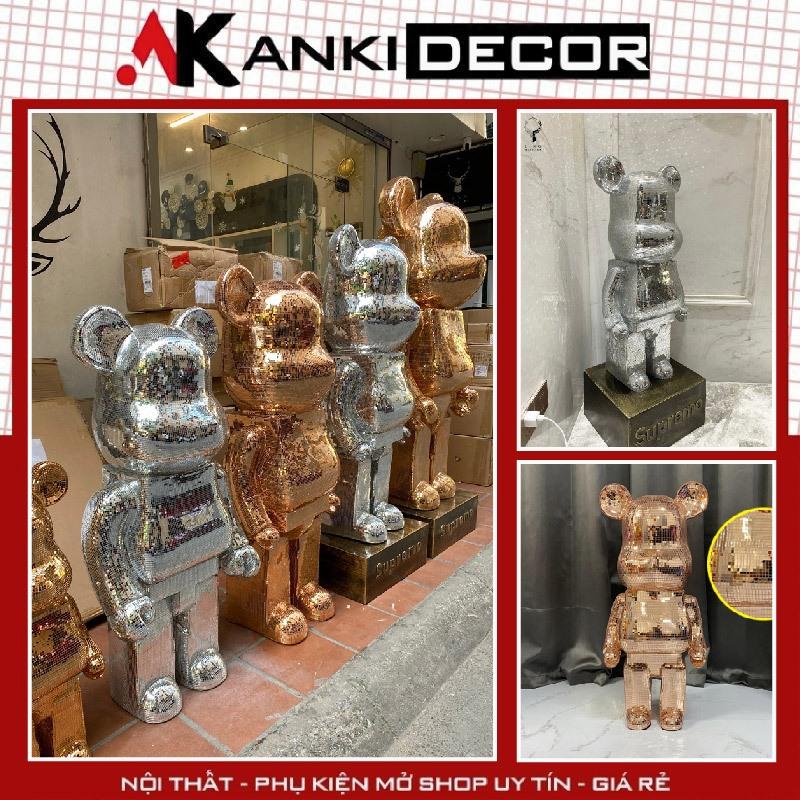  Bearbrick bling gấu bearbrick 80cm đính đá gấu bearbrick 50cm - Anki decor 