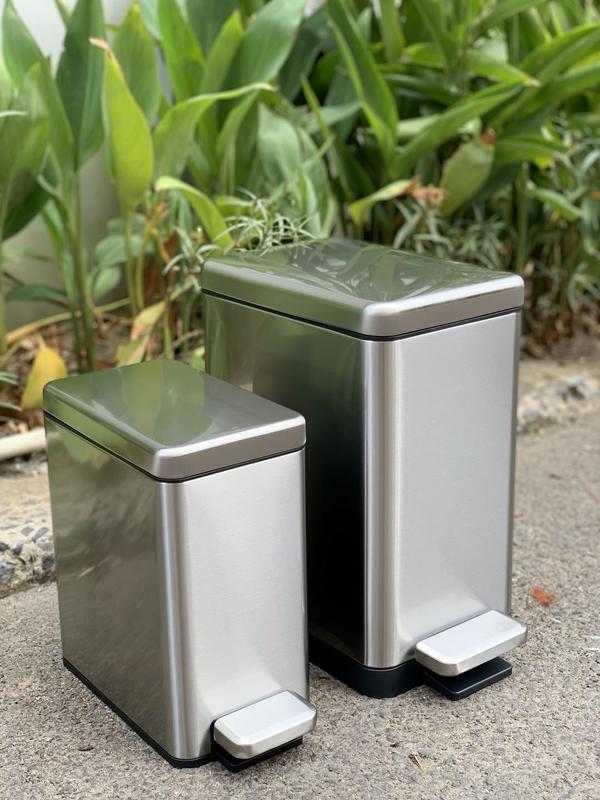 Thùng Rác Inox Cao Cấp Thân Hẹp Chữ Nhật 6L Và 15L Tobin