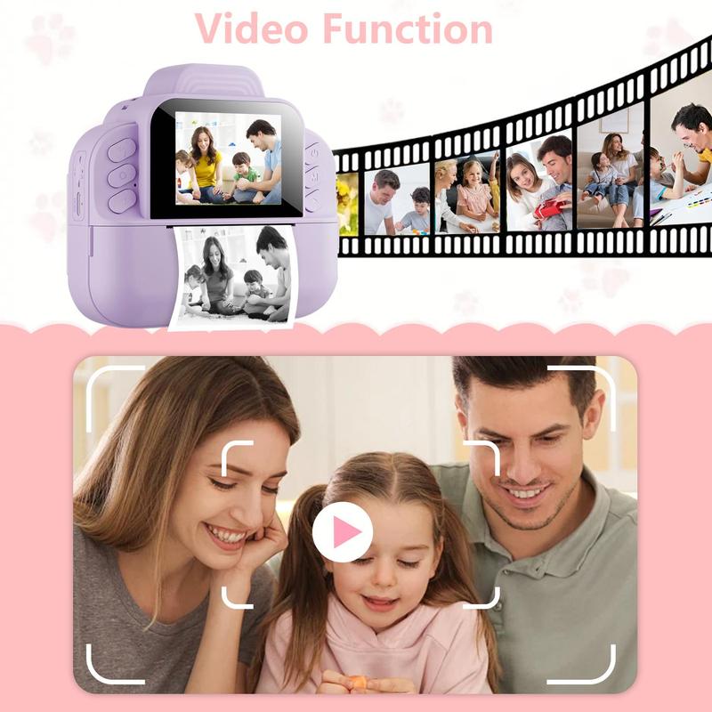 Product Introduction of Portable Instant Camera, Rechargeable Camera with Rechargeable Battery & Accessories, Compact Design Camera for Photography Adventure 2