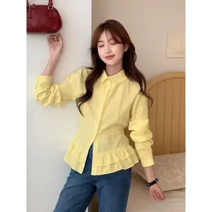 TERBARU Kemeja Wanita LAURA Basic Polos Layer Korean Style - ICONIC ID