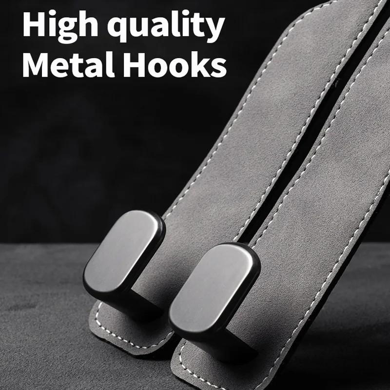 Product Introduction of Móc Sau Ghế Ô Tô, Chất Liệu Da Lộn, Móc Đôi, Đựng Đồ Phía Sau, Móc Nhỏ Đồ Dùng Đồ Trang Trí Nội Thất Ô Tô 23