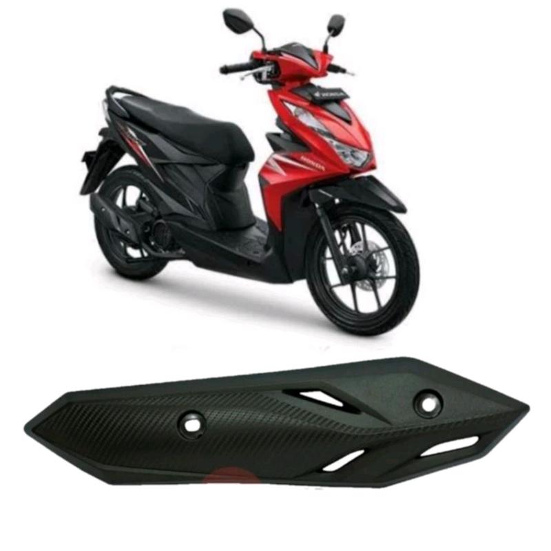 Tutup Knalpot Tameng Pelindung Knalpot Beat New Deluxe Beat New 2020 2021 2022 2023 BeatStreet New 2020 2