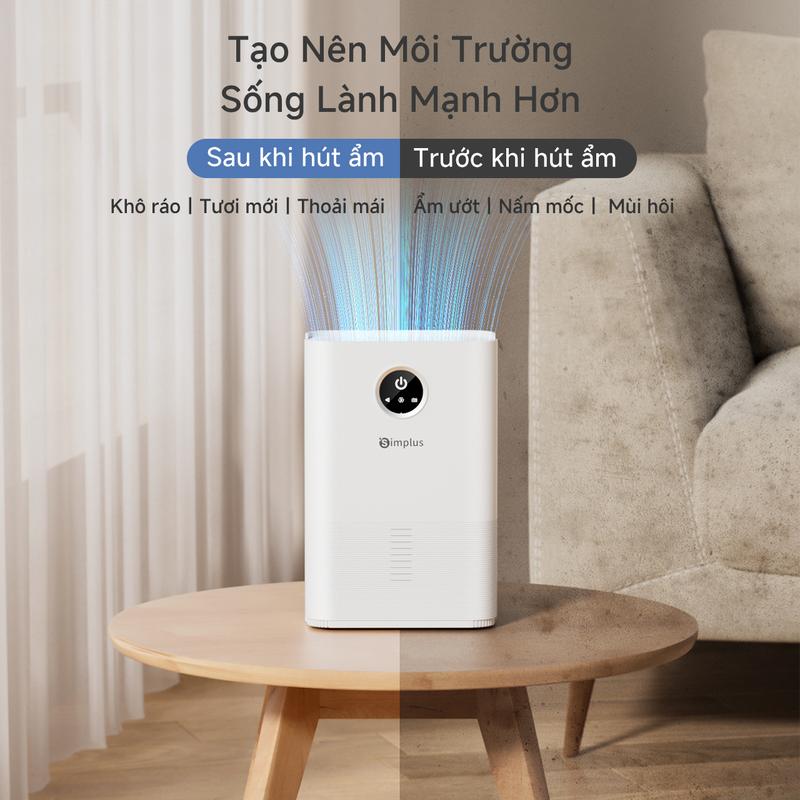 Product Introduction of SimplusVN Máy Hút Ẩm CUSH004 Công Suất Hút 500ml/ngày, Dung Tích Bình Chứa 1L, Phù Hợp Cho Phòng 40-60M2, Công Nghệ Hút Ẩm Bán Dẫn Thông Minh, Màn Hình Cảm Ứng, Tiết Kiệm Năng Lượng, Độ Ồn Thấp,Bảo Hành 1 Năm Chỉ Đổi Không Sửa 9