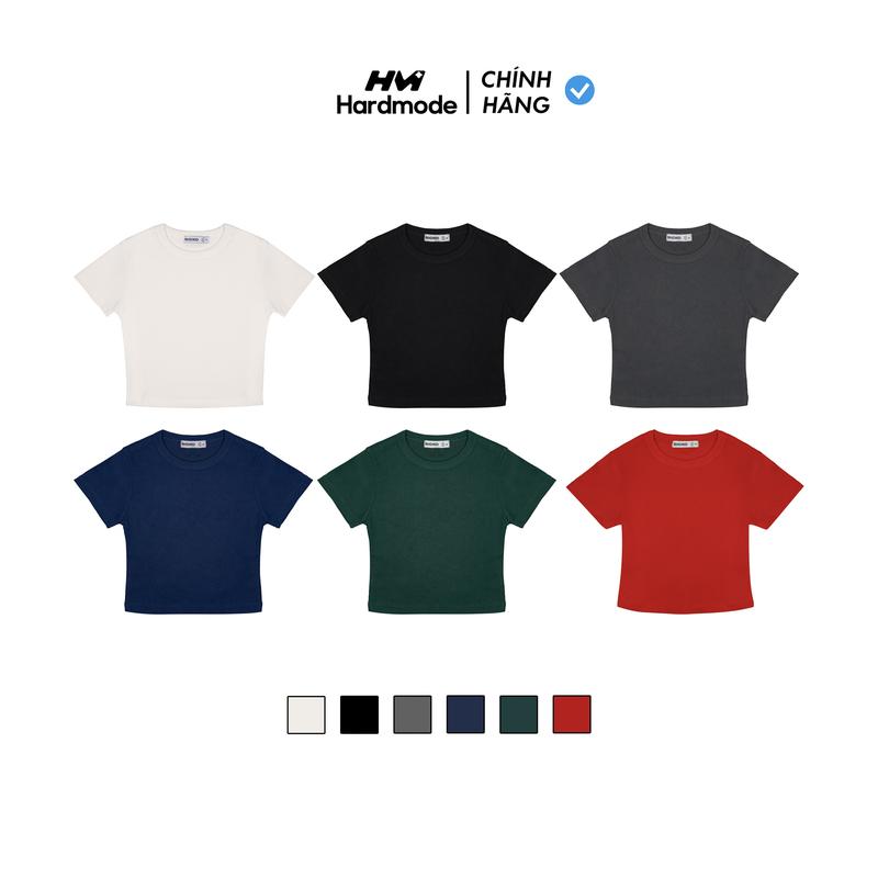 Áo Croptop Nữ Ôm Body Cotton Local Brand Chính Hãng Hardmode Áo Thun Croptop Nữ Thun Gân - H.CROPT