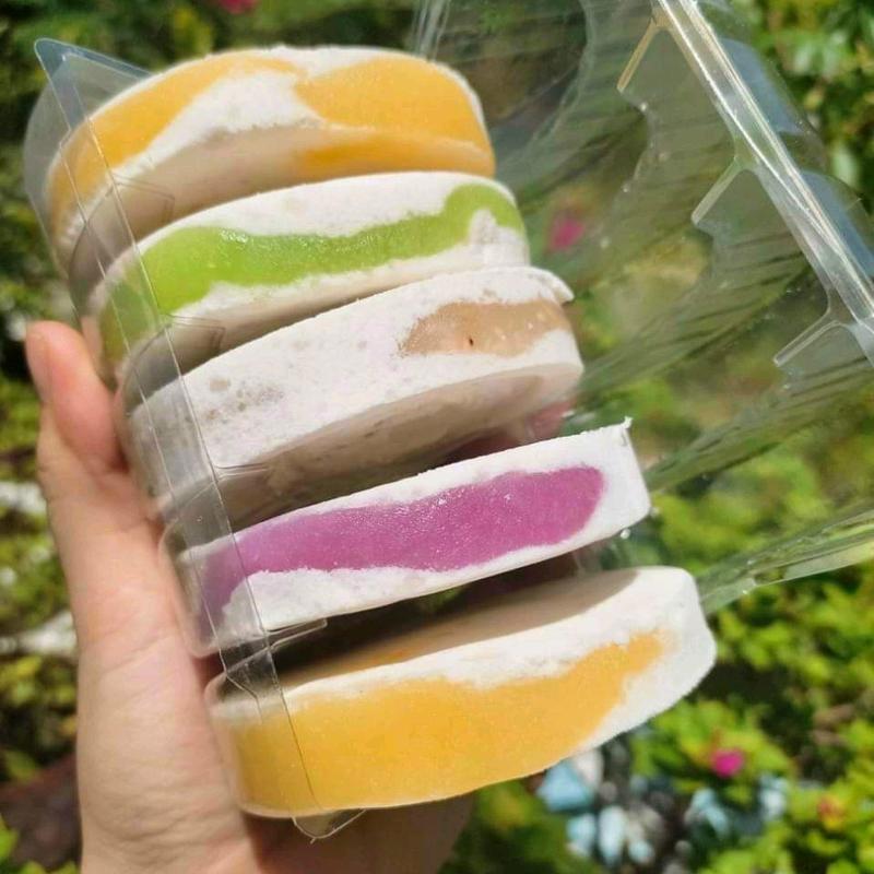 Bánh in chay mix 4 vị nhân cây 400g (Nhân đậu xanh sầu riêng, đậu xanh lá dứa, khoai môn, dừa)