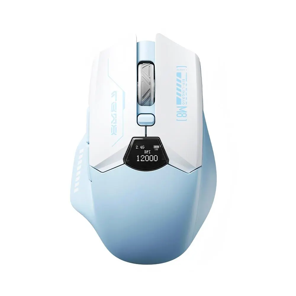 Wireless Gaming Mouse, Rechargeable Ergonomic Design Mouse with Smart Screen Display, Long Standby Mouse for Computer Laptop