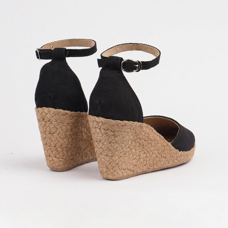 [LILIW SHOES] Giày Cao Gót Nữ Cao 8cm Kín Mũi Quai Cổ Chân Sang Trọng - CƠ BẢN (Đen/Kem) 1