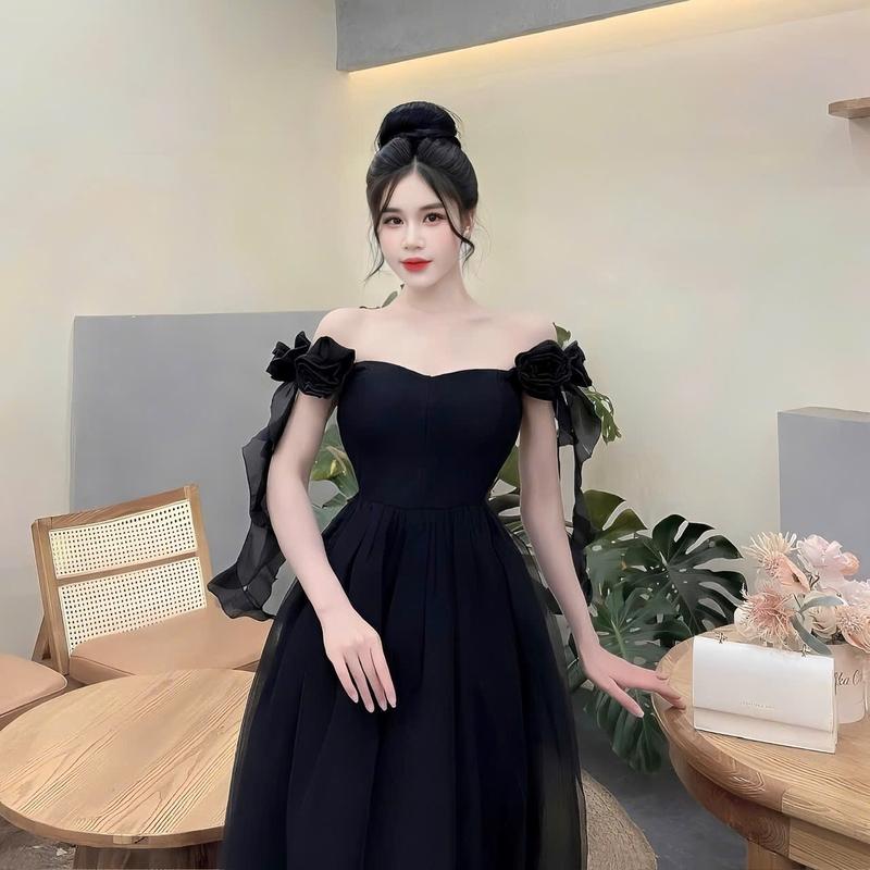 ĐẦM XOÈ ,ĐẦM LƯỚI,ĐẦM ĐI TIỆC,ĐẦM ĐI CHƠI CỰC XINH CHO NỮ Women Voi Voan Kim Tuyến Dress 8
