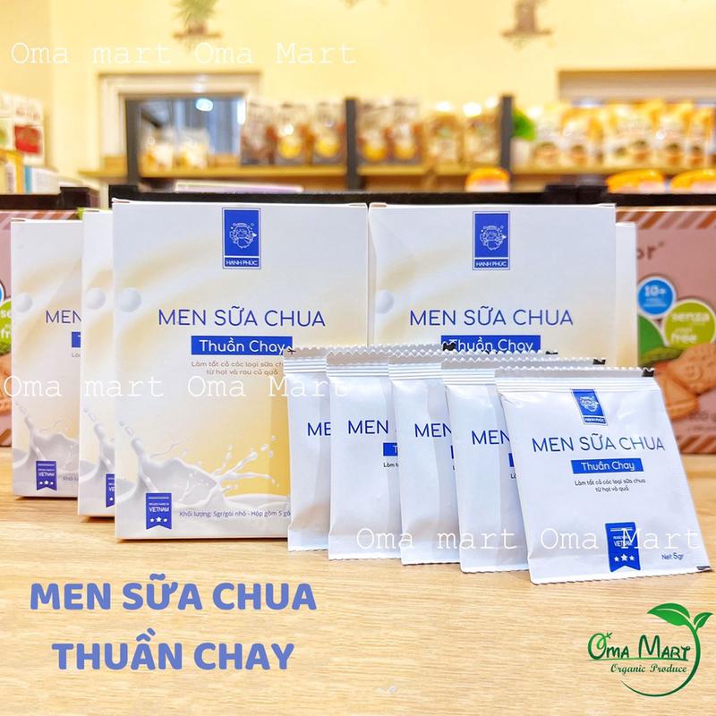  Men làm sữa chua thuần chay Hạnh Phúc  men làm sữa chua từ sữa hạt  