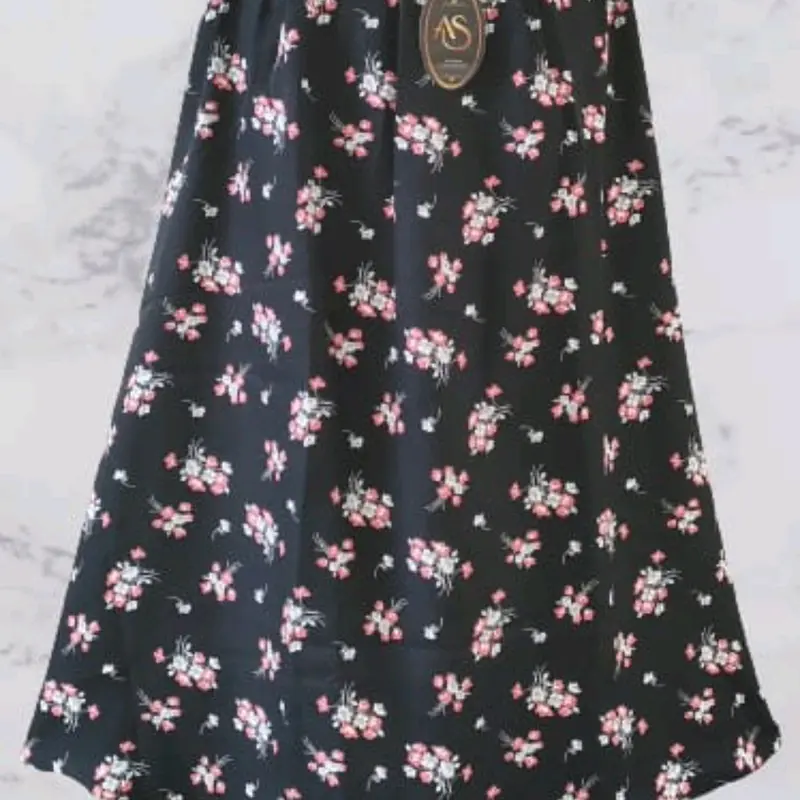 Rok Korean Style Rok Midi Terbaru Bunga 8