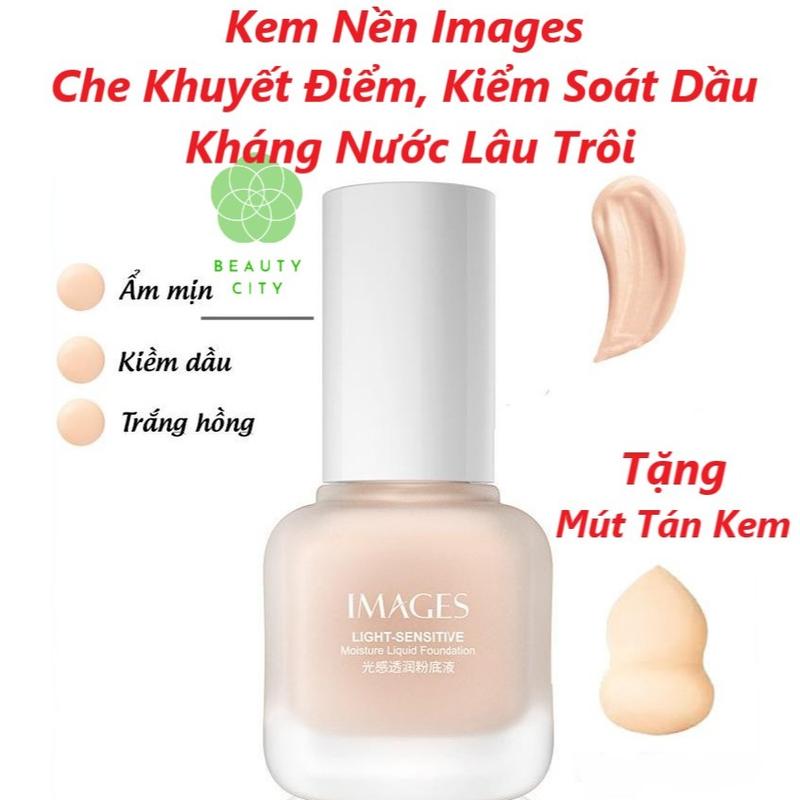 {Tặng Mút} Kem Nền Images Che Khuyết Điểm Kiểm Soát Dầu Kháng Nước Lâu Trôi - BeautyCity