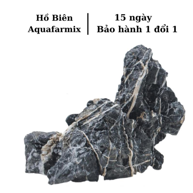 Aquafarmmix Đá Kẹp Kem Trang Trí Bể Cá Tự Nhiên Có Hoa Văn Dùng Decor Hồ Cá Làm Layout Suối Mini Làm Hòn Non Bộ Màu Đen Xám Đậm Vẻ Đẹp Tự Nhiên 