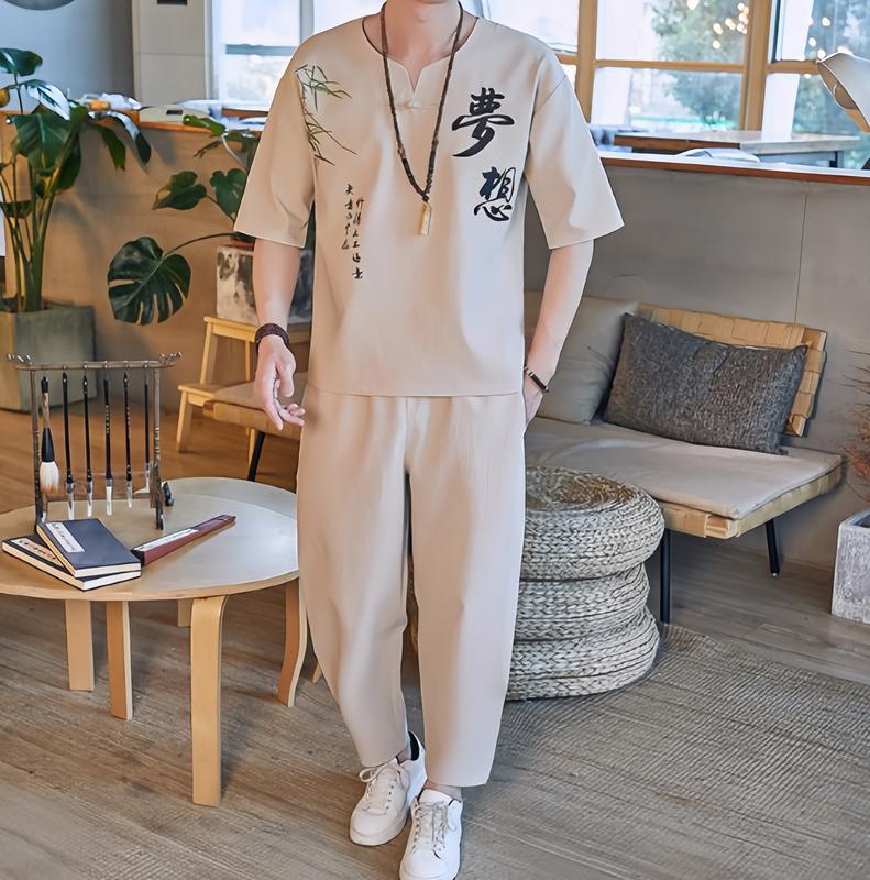 Bộ Quần Áo Nam Chất Đũi Mềm Mịn Thoáng Mát Thời Trang