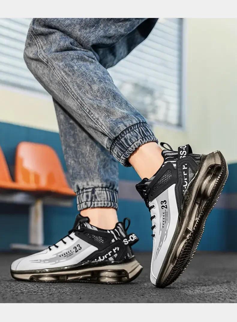 Product Introduction of Men's Sneakers New in High Top Running Shoes Golf Shoes Round Toe Platform Shoes Casual Fashion for Men Sneakers Waterproof 18