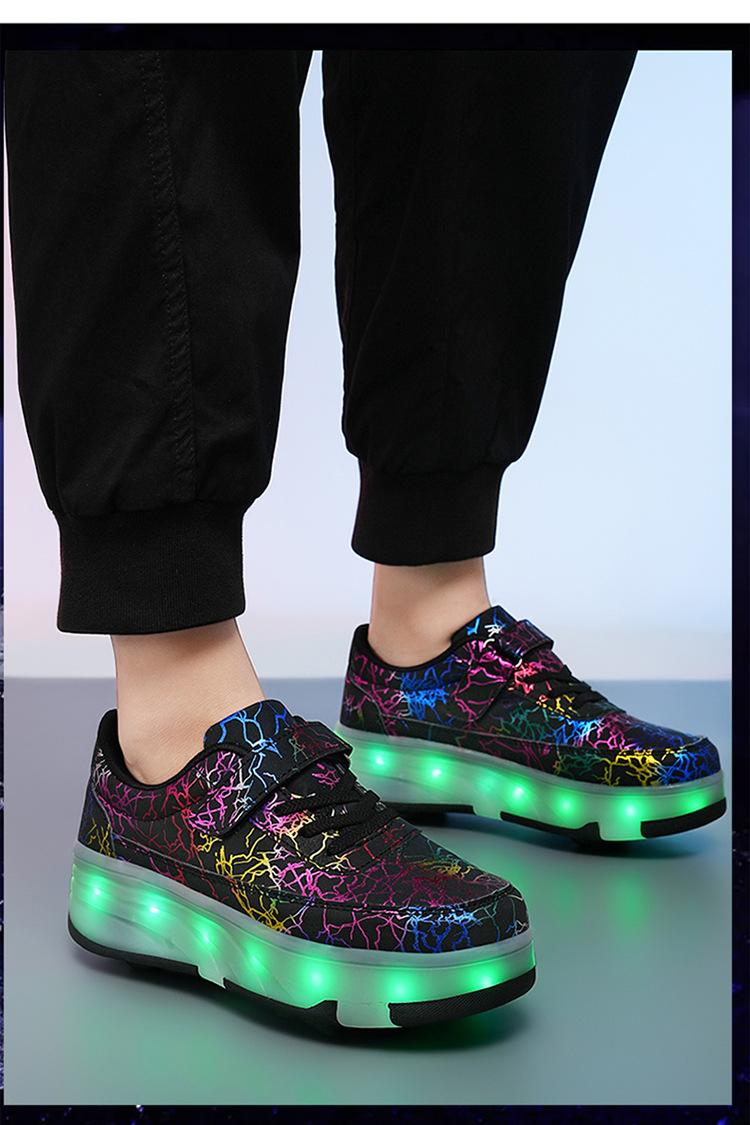 Product Introduction of In Stock Children Heelys Detachable Skate Shoes Boys and Girls Roller Skates Children Heelys New Boys Walking Shoes Four-Wheel Girls Rollerskate Double Row Skates in Stock 20