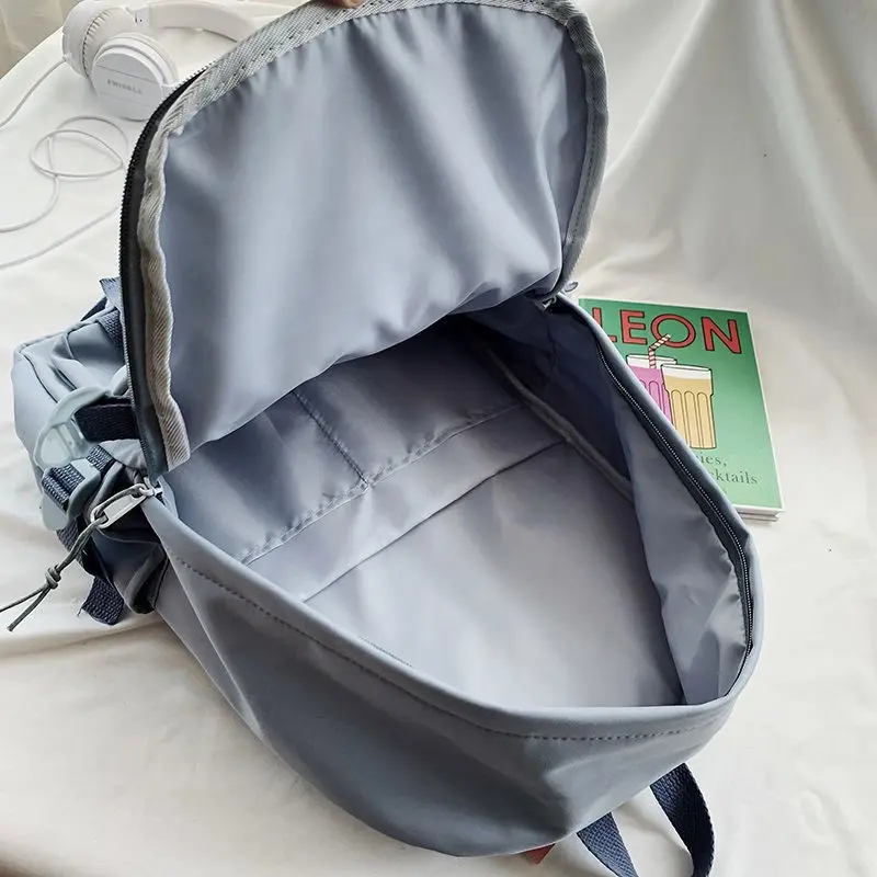 Cặp Sách, Phong Cách Hàn Quốc, Bán Chạy, Thích Hợp Cho Bé Gái Và Học Sinh, Ba Lô Nylon Màu Hồng, Có Thể Đựng Được Máy Tính Xách Tay 14 Inch, [RainbowHouse], Beg Sekolah Perempuan 8