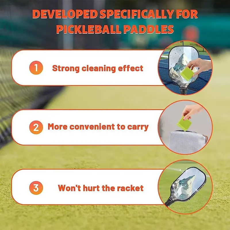 Bàn Đá Pickleball, Dụng Cụ Tẩy Vợt Sợi Carbon, Dụng Cụ Loại Bỏ Bụi Và Bụi Bẩn An Toàn, Thích Hợp Cho Các Môn Thể Thao Ngoài Trời, Giúp Trầy Xước, Thân Thiện Với Người Dùng 6