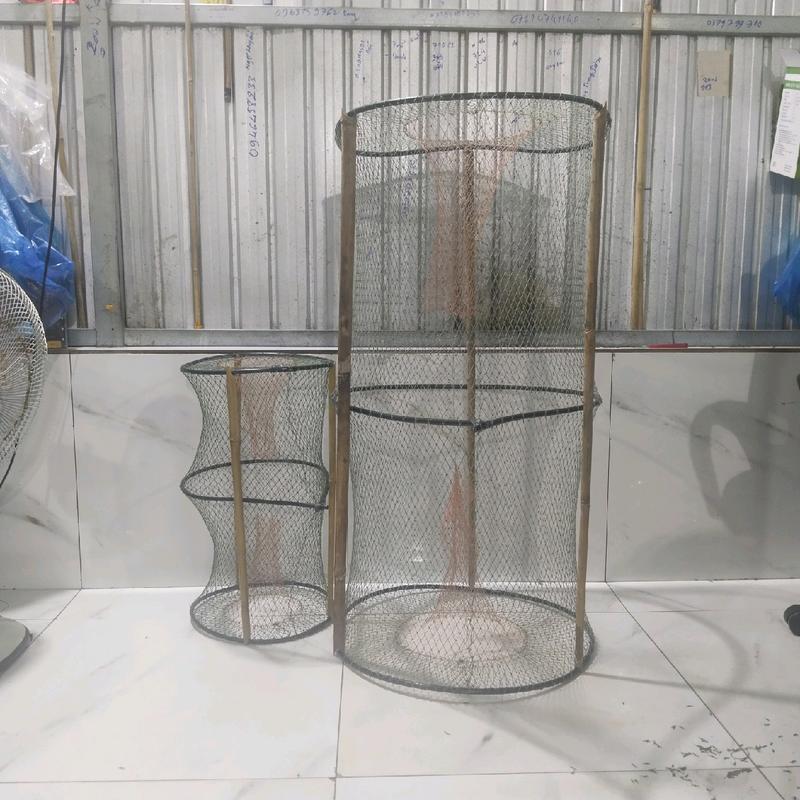 Combo 5 Cái Lờ Cá Cải Tiến Vành Nhựa Dài 100 R50cm - Bắt Cá - Đi Câu