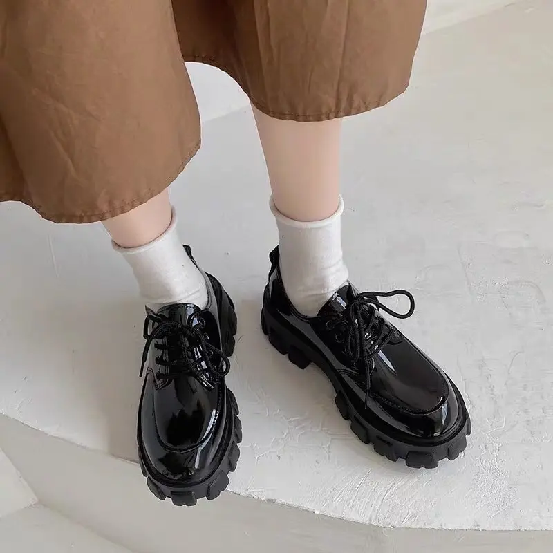 Giày boot nữ giá rẻ cổ thấp đẹp đế cao Hàn Quốc cao cấp JAENIA GD002 Shoes Cổ Cao giày  oxford