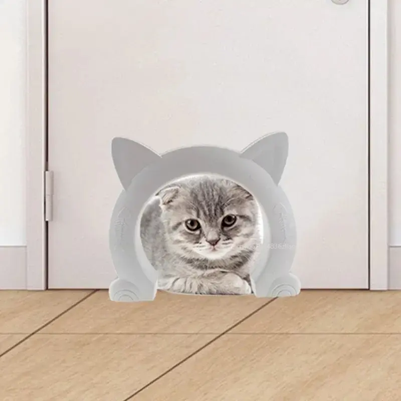 Cat Door Dog Hole Access Direction Controllable Toy For Pet Training Dog Cats Kitten ABS Plastic Small Pet Gate Door Kit Cat Dog