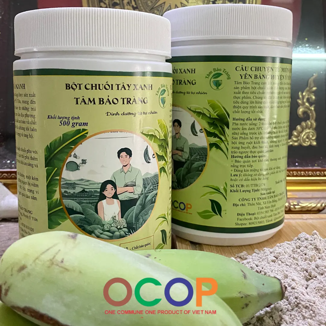 1 KG BỘT CHUỐI TÂY XANH - 29.9% Tinh Bột Kháng
