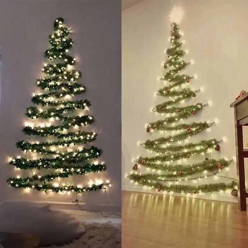 Pakej Bahan Hiasan Pokok Krismas Dinding DIY, Tema Krismas, Xiaohongshu Gaya Sama, Susun Atur Pemandangan Latar Belakang Kreatif, Sesuai untuk Hiasan Krismas snowman  decoration foldable  christmas tree