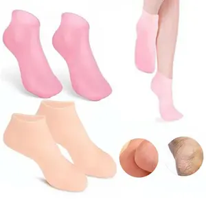 Kaos Kaki Silikon Latex Silicone Foot Care Socks Anti Pecah Pelindung Tumit Kaus Kaki Silikon Lembut Untuk Kaki Kering Dan Pecah-Pecah Kaus Kaki Digunakan Kembali