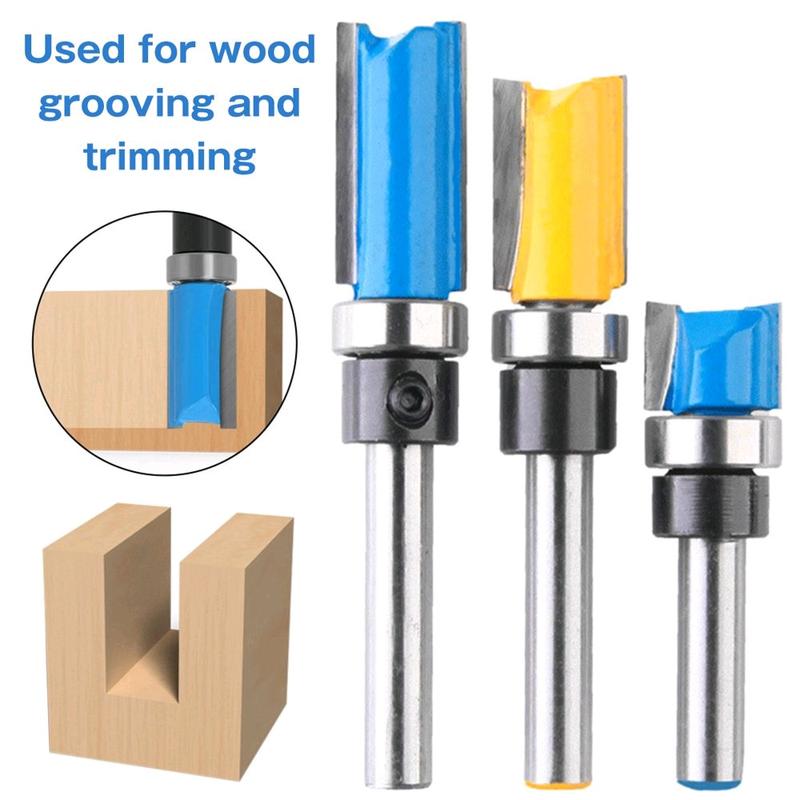 Mũi phay gỗ khoét lỗ thẳng bi ngược cao cấp cán 1/4 6.35mm