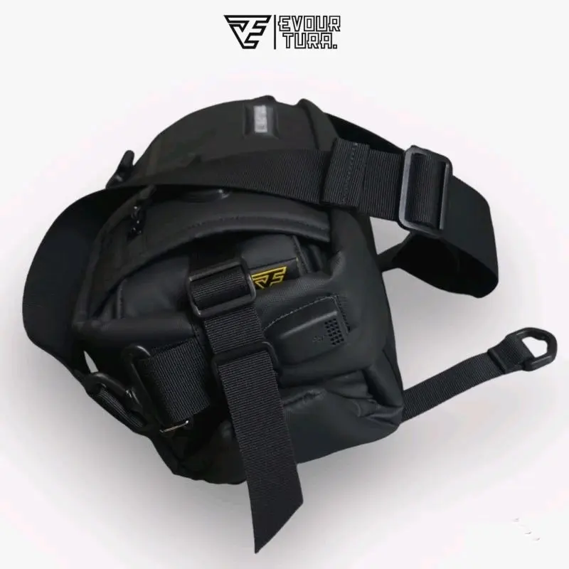 EVOURTURA Tas Premium Anti/Tahan Air Waistbag Waterfroop Hitam Tas Pinggang Pria tas Slempang Pria/Cowok Dewasa/Remaja Slingbag [Dexter] 5
