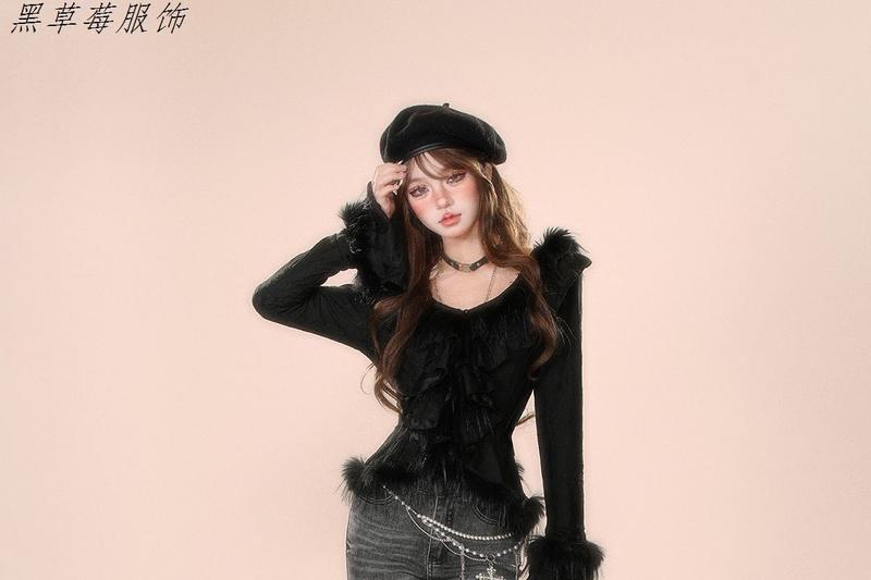 Product Introduction of Quần Dài Ống Loe Denim, Cỡ Nhỏ Kiểu Mỹ, Thiết Kế Ôm Sát, Đường Khâu Sờn, Phong Cách Cổ Điển Nhỏ Màu Đen Và Xám, Dành Cho Thời Trang Thu Đông Của Phụ Nữ Women Pants 18
