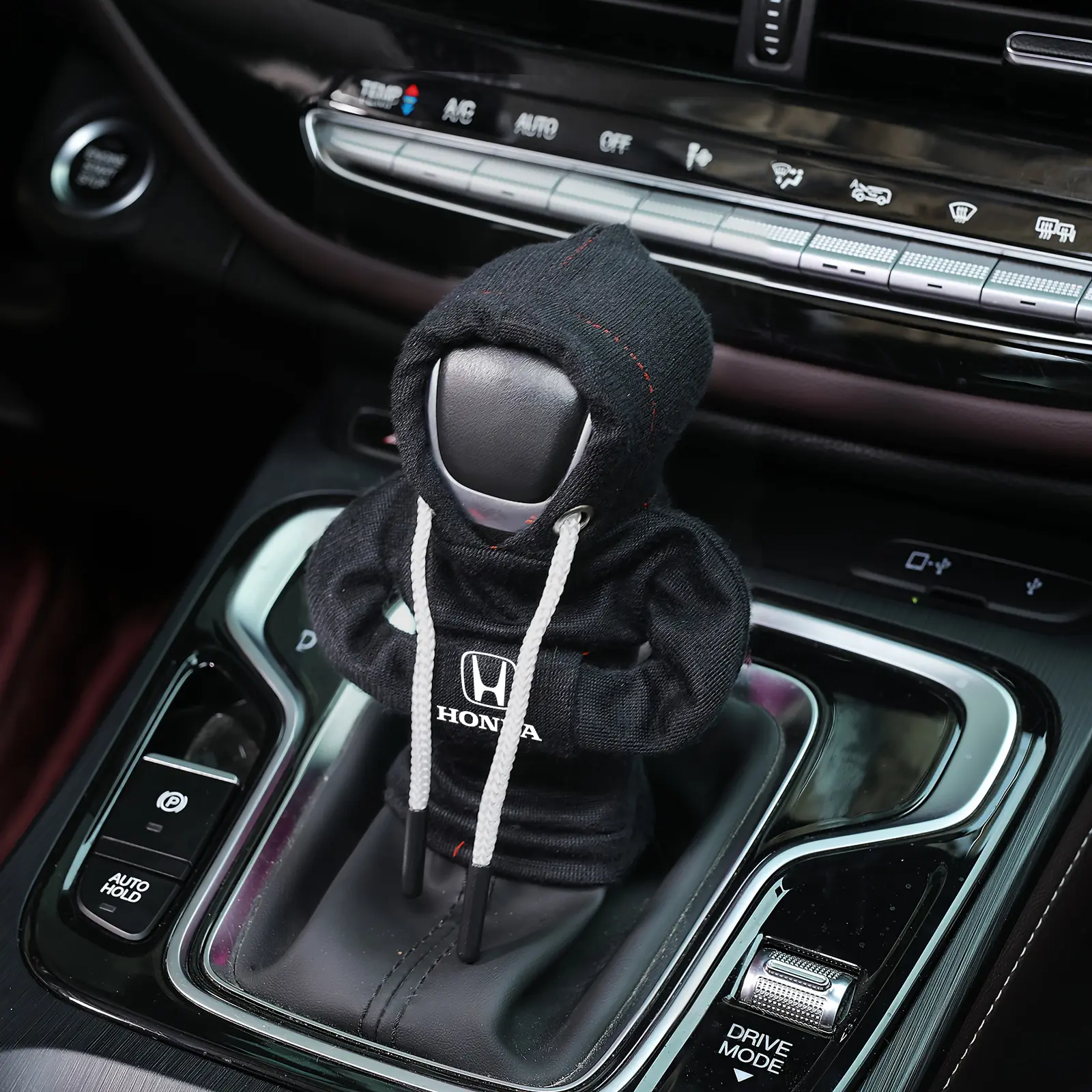 Penutup anjakan gear kereta, Baju peluh bertudung fesyen mini untuk Auto, tombol tuil gear kayu untuk Honda Civic, HR-V, Accord, City jazz, BRV, MOBILIO, CRV
