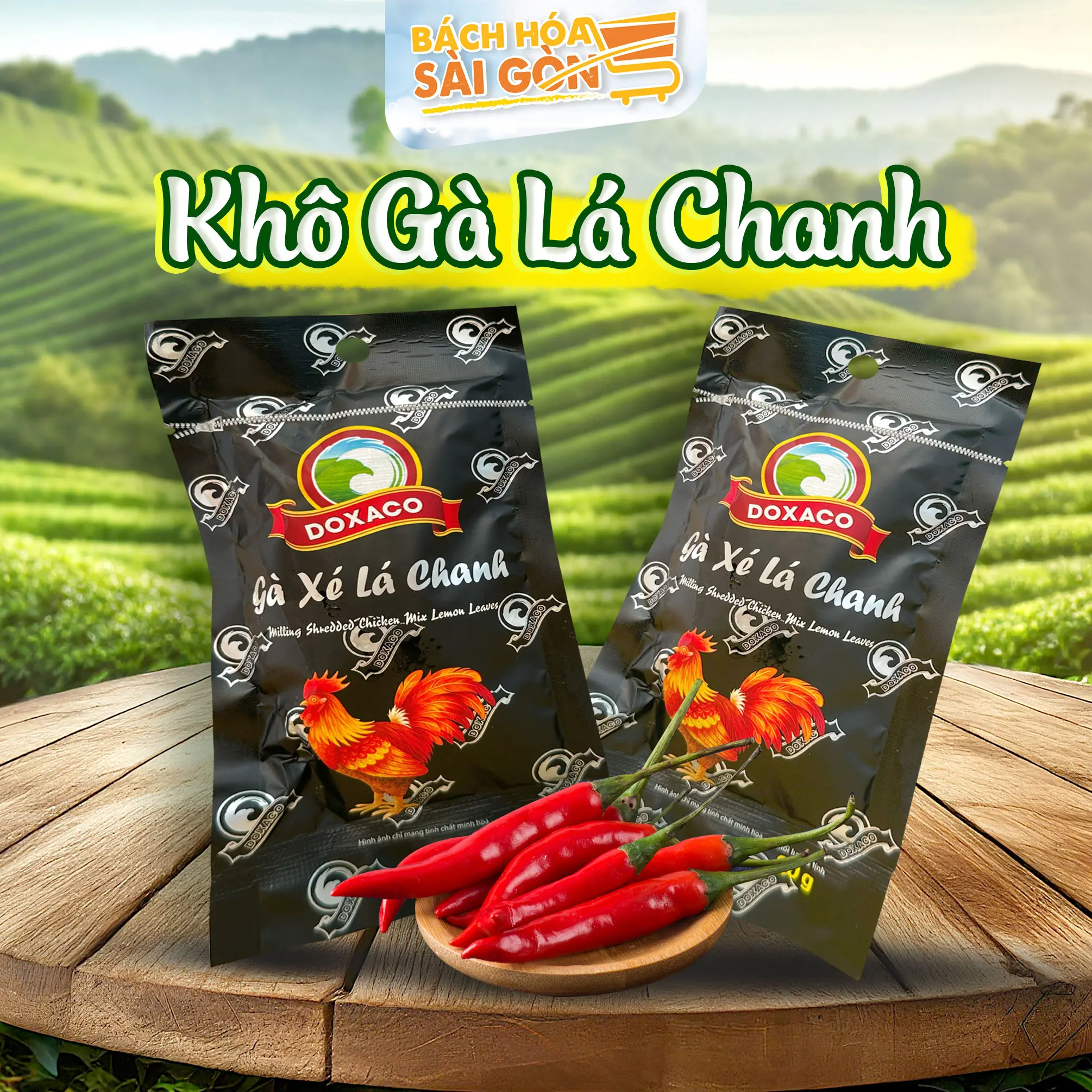 Combo 5 Gói Khô Gà Xé Lá Chanh Doxaco 20gr Hòa Quyện Hương Vị Độc Đáo Trong Từng Miếng Ăn Snack Food Ăn Vặt Cay