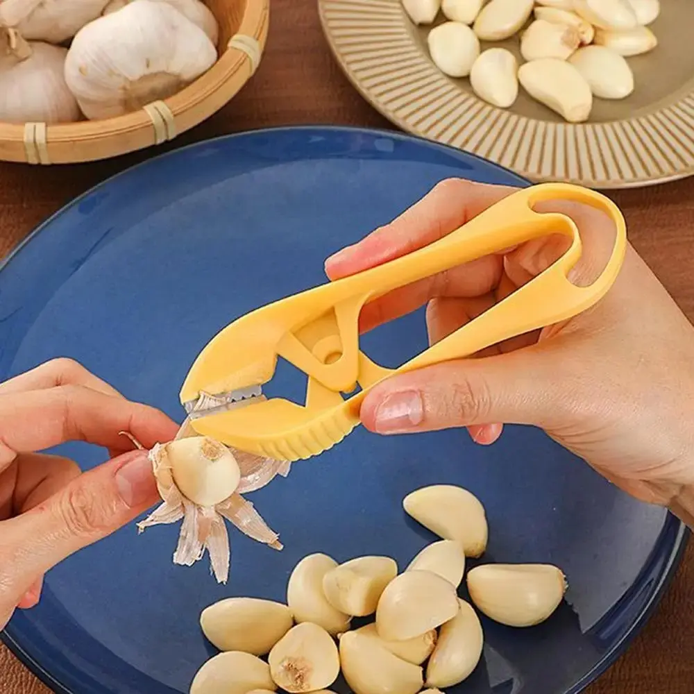 byinon Gifts Portable Garlic Peeler Multi-function Garlic Peeling Hair Plucking Clip Stem Removal Tool Kitchen Accessories