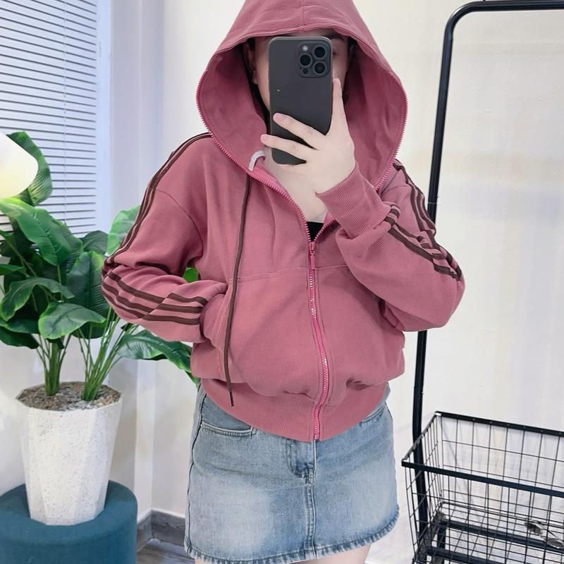 Áo khoác thun gân bassic 3 sọc 3