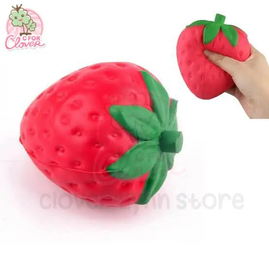 JUMBO STRAWBERRY SQUISHY besar 2