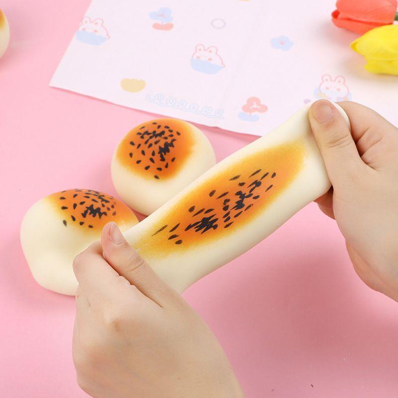 Product Introduction of Office Worker Decompression Toys for Children Super Sticky Fluid Egg Yolk Crisp Pinch Lecon Simulation Slow Rebound Decompression Toy Trick Props bead  stress  ball 6
