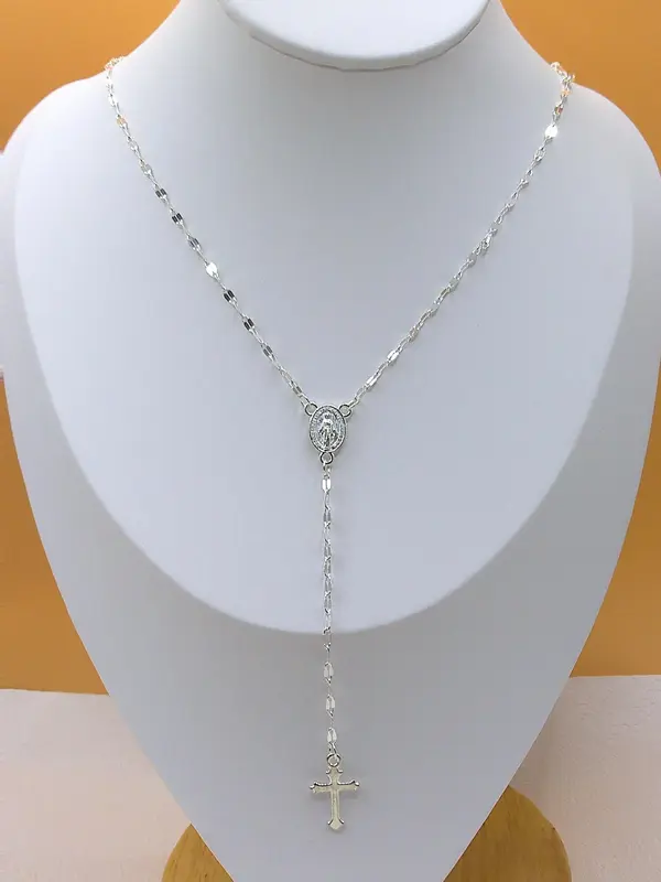 Fashion Cross & Virgin Mary Pendant Necklace for Women, Fashion Statement Necklace for Party, Daily Clothing Decor, All-match & Exquisite Jewelry Accessories for Birthday Gift 3