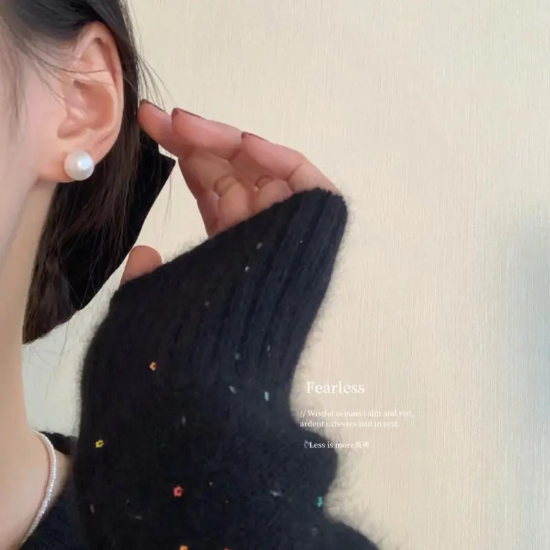 Hoa Tai Ngọc Trai, Phong Cách Whisper Jennie Thanh Lịch, Hợp Xu hướng, Dễ Phối Đồ, Dành Cho Phụ Nữ, Phong Cách Hàn Quốc, Hoa Tai Người Nổi Tiếng Trên Internet, Hàng Mới Về 3