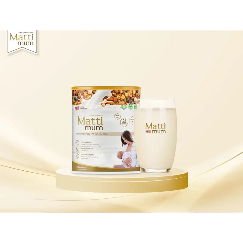 Sữa Hạt Lợi Sữa Matti Mum Bổ Sung 100% Đạm Thực Vật Cho Mẹ Sau Sinh - Hộp 650g 3