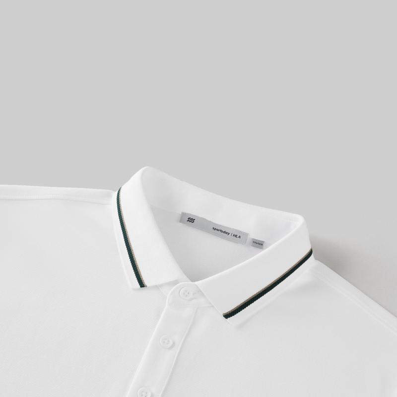 Áo POLO nam HLA họa tiết viền, chất liệu cotton Pique cao cấp thoáng mát mềm nhẹ 2