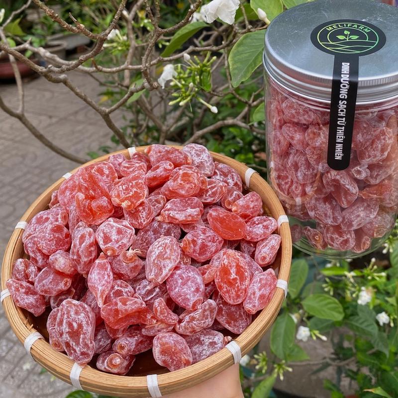 Ô MAI XÍ MUỘI ĐÀO HỒNG PHẤN CHUA NGỌT ĐÀ LẠT Snack Ăn Vặt Food 2