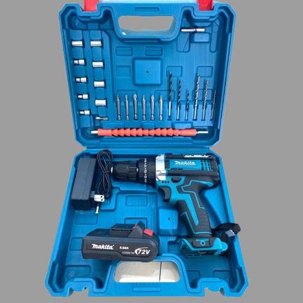 máy khoan pin 72v makita bộ 1 pin 1 sạc kèm phụ kiện